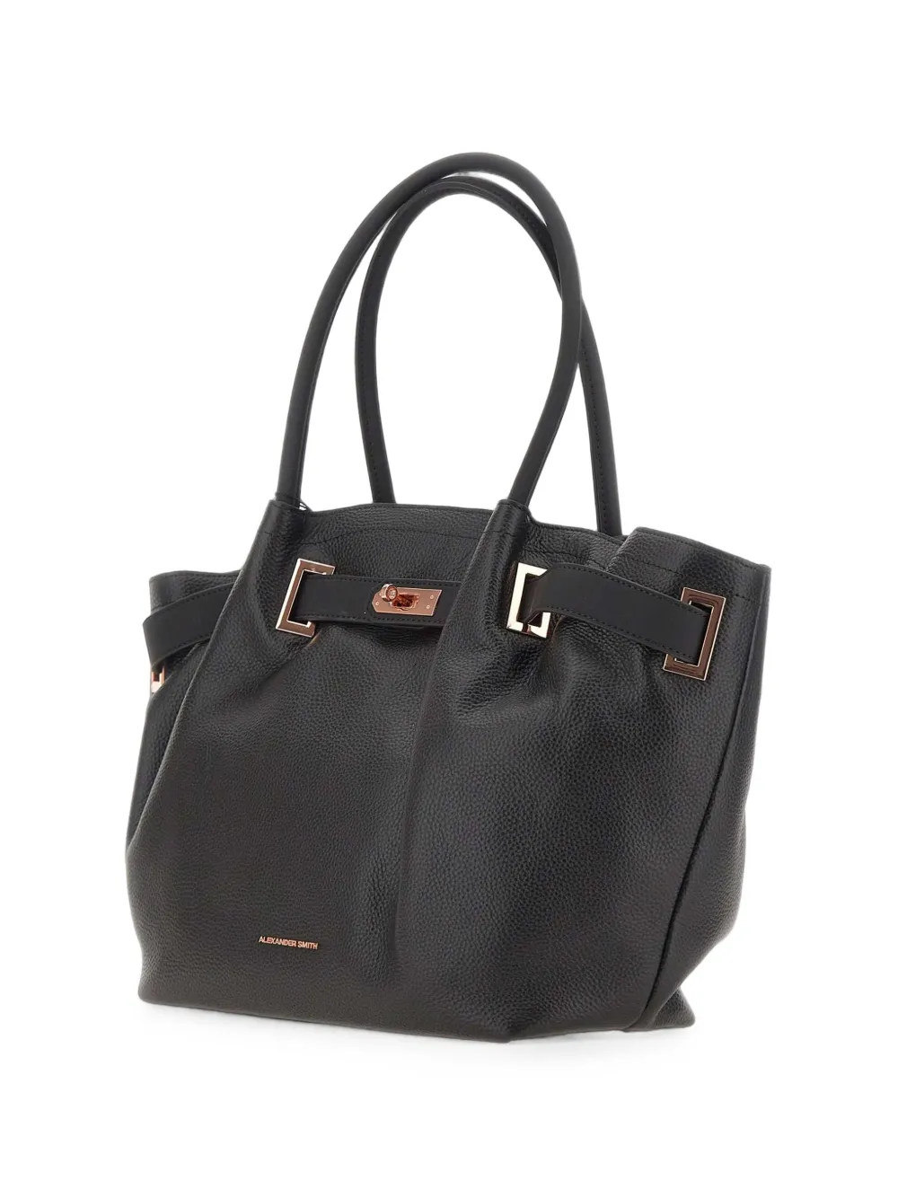 Alexander Smith L Brooke embossed-logo tote bag Zwart