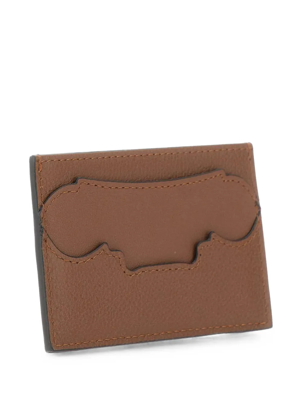 Borsalino Pasjeshouder met logo-reliëf Bruin
