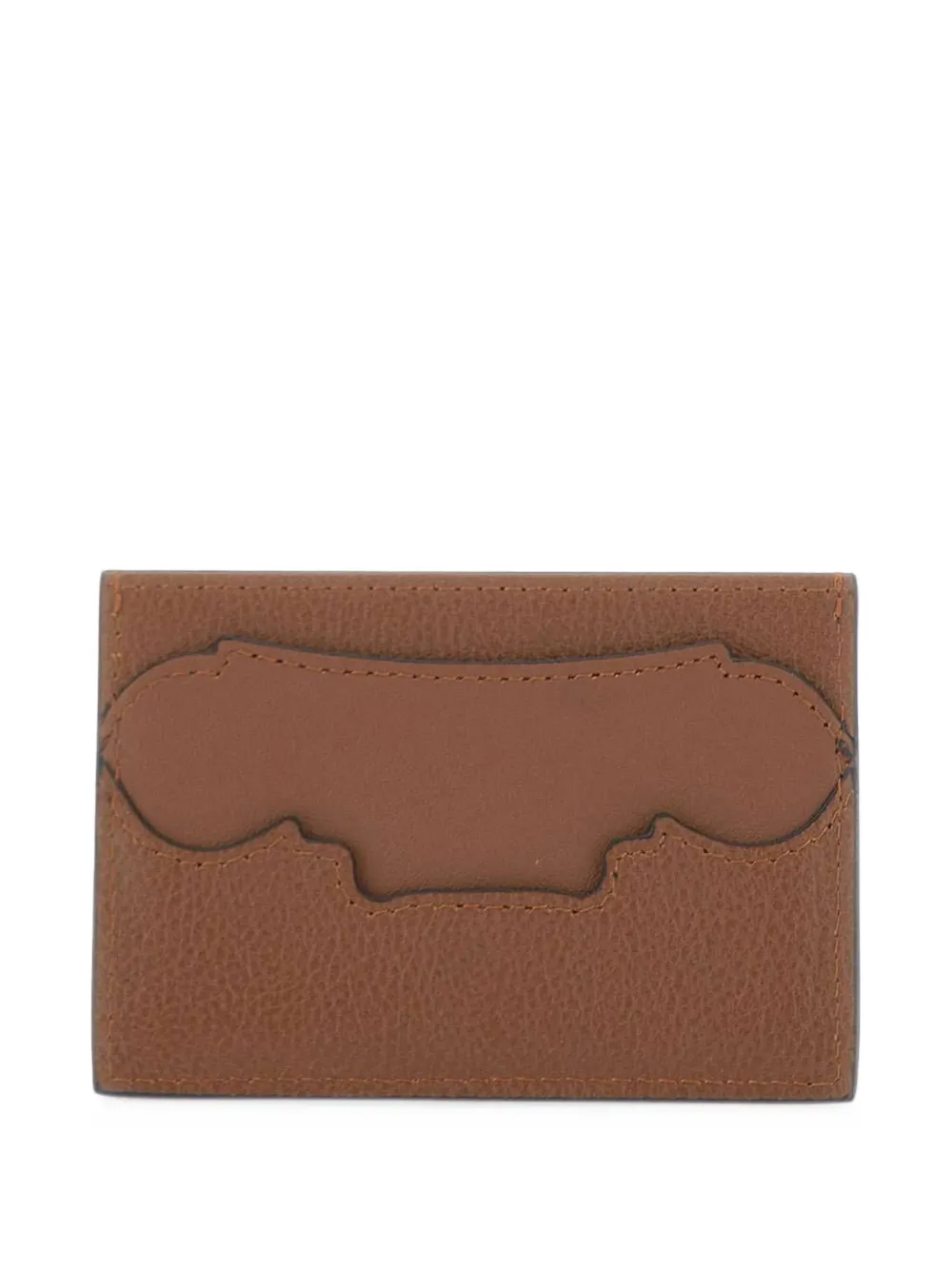 Borsalino Pasjeshouder met logo-reliëf Bruin