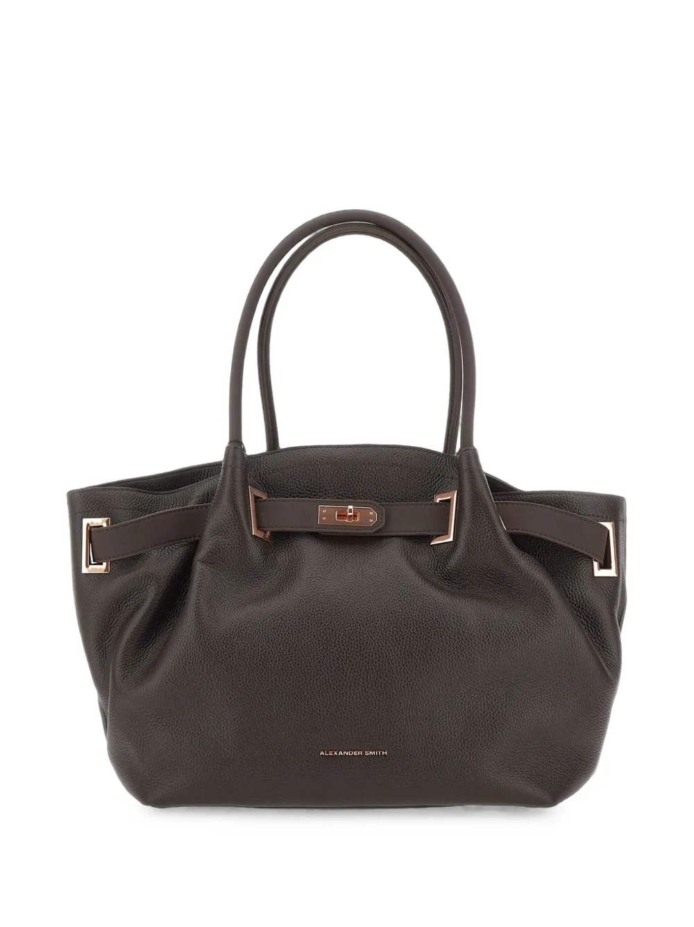 Alexander Smith L Brooke Embossed-logo Tote Bag In Brown