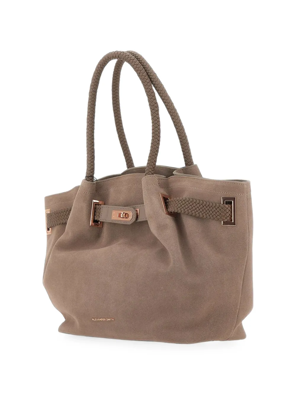 Alexander Smith L Brooke shopper met geweven inzetstuk Beige