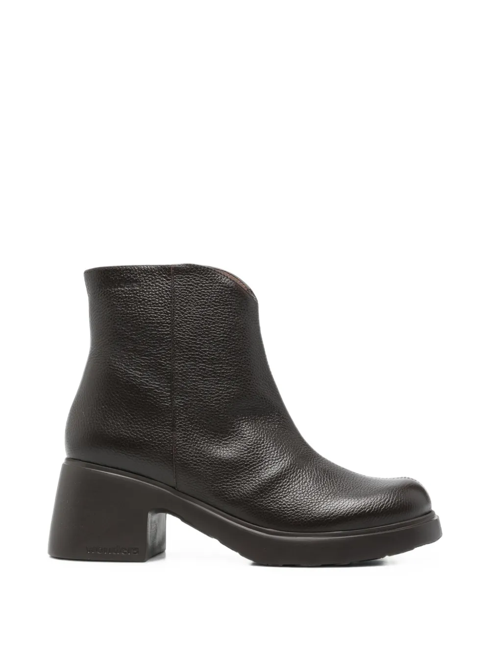 wonders grained leather ankle boots