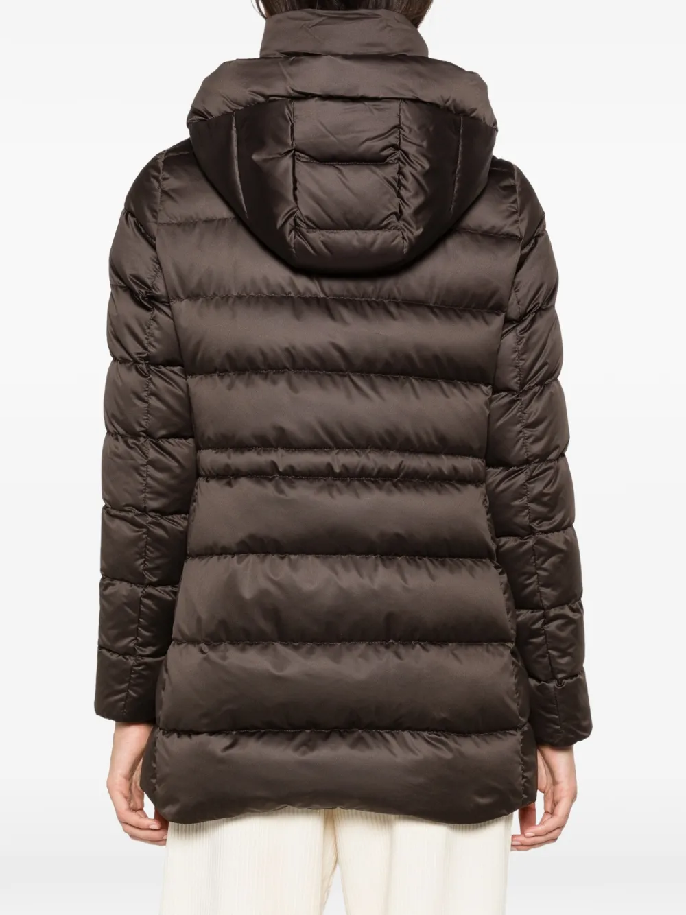 Moorer Delia hooded quilted jacket Bruin