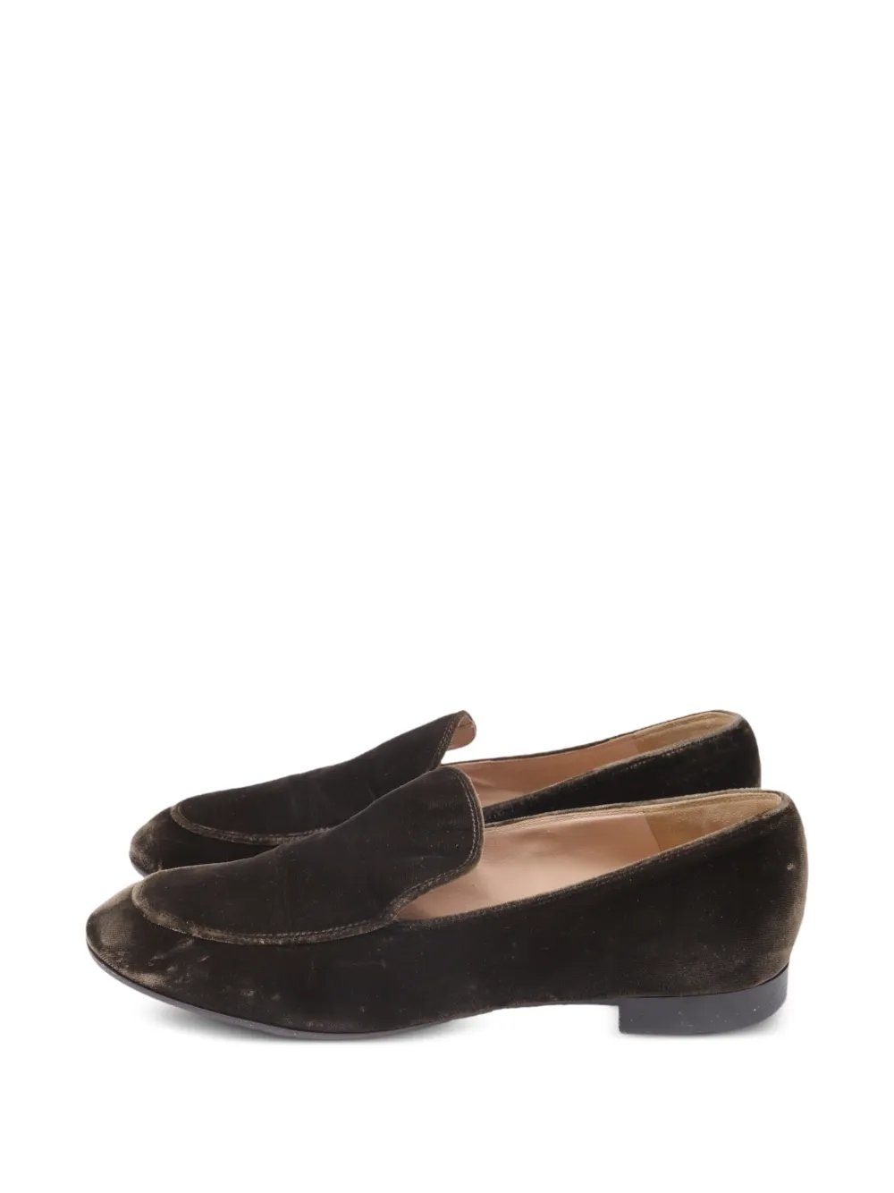 Gianvito Rossi slip-on velvet loafers - Verde