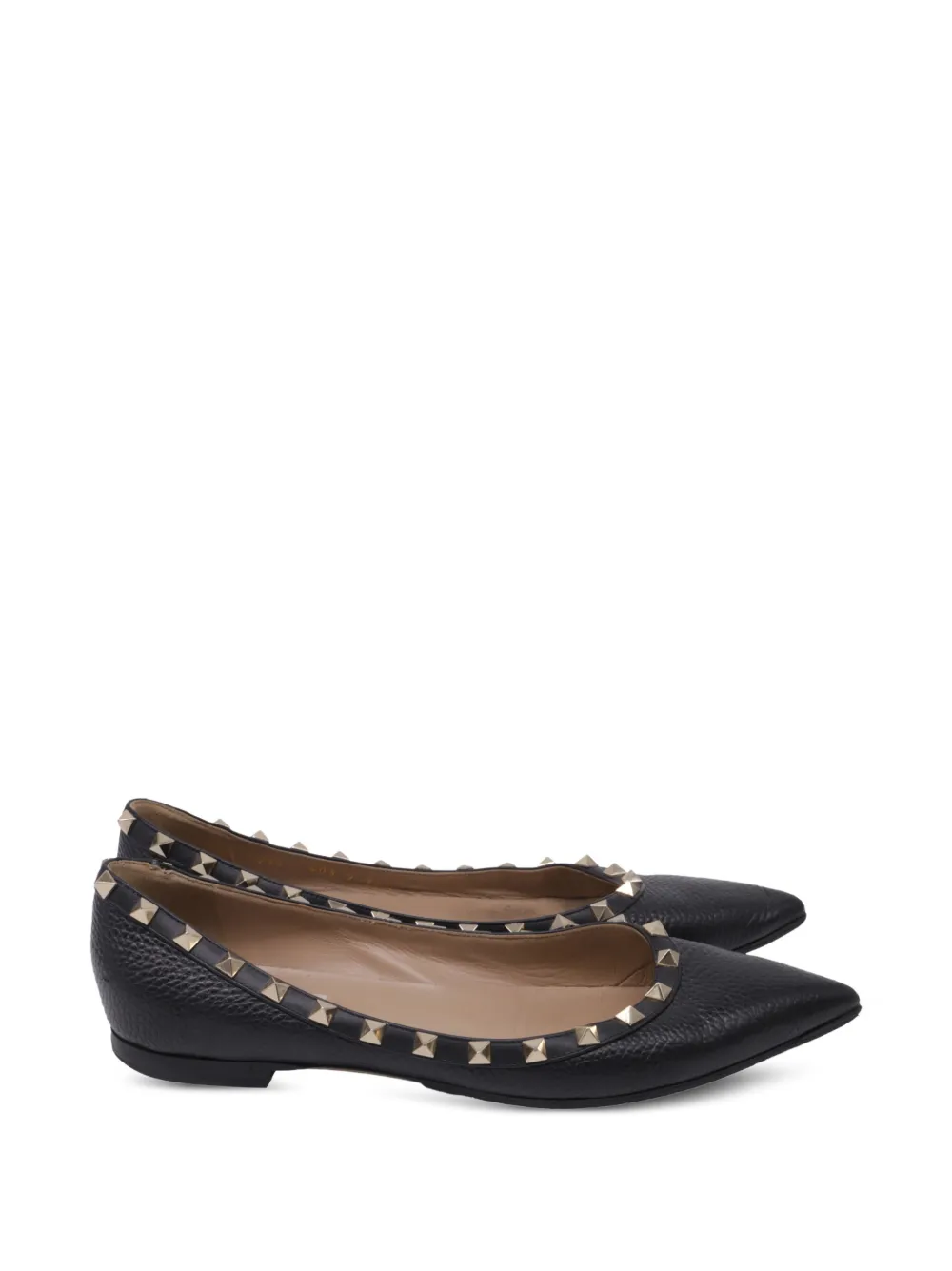 Red Valentino Vintage Ballerinas mit Nieten - Schwarz