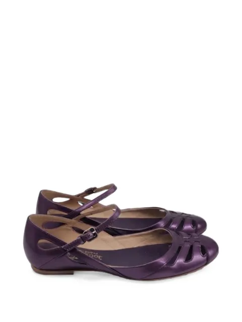 Tod's Vintage cutout ankle-strap ballet flats