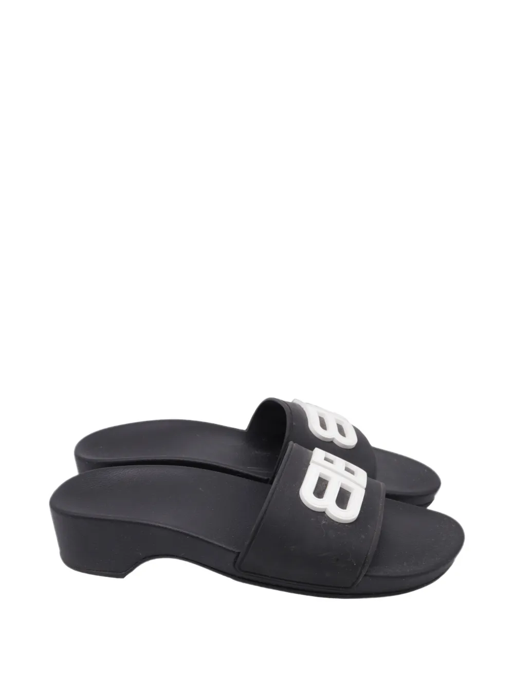 Balenciaga Pre-Owned BB logo clogs - Nero