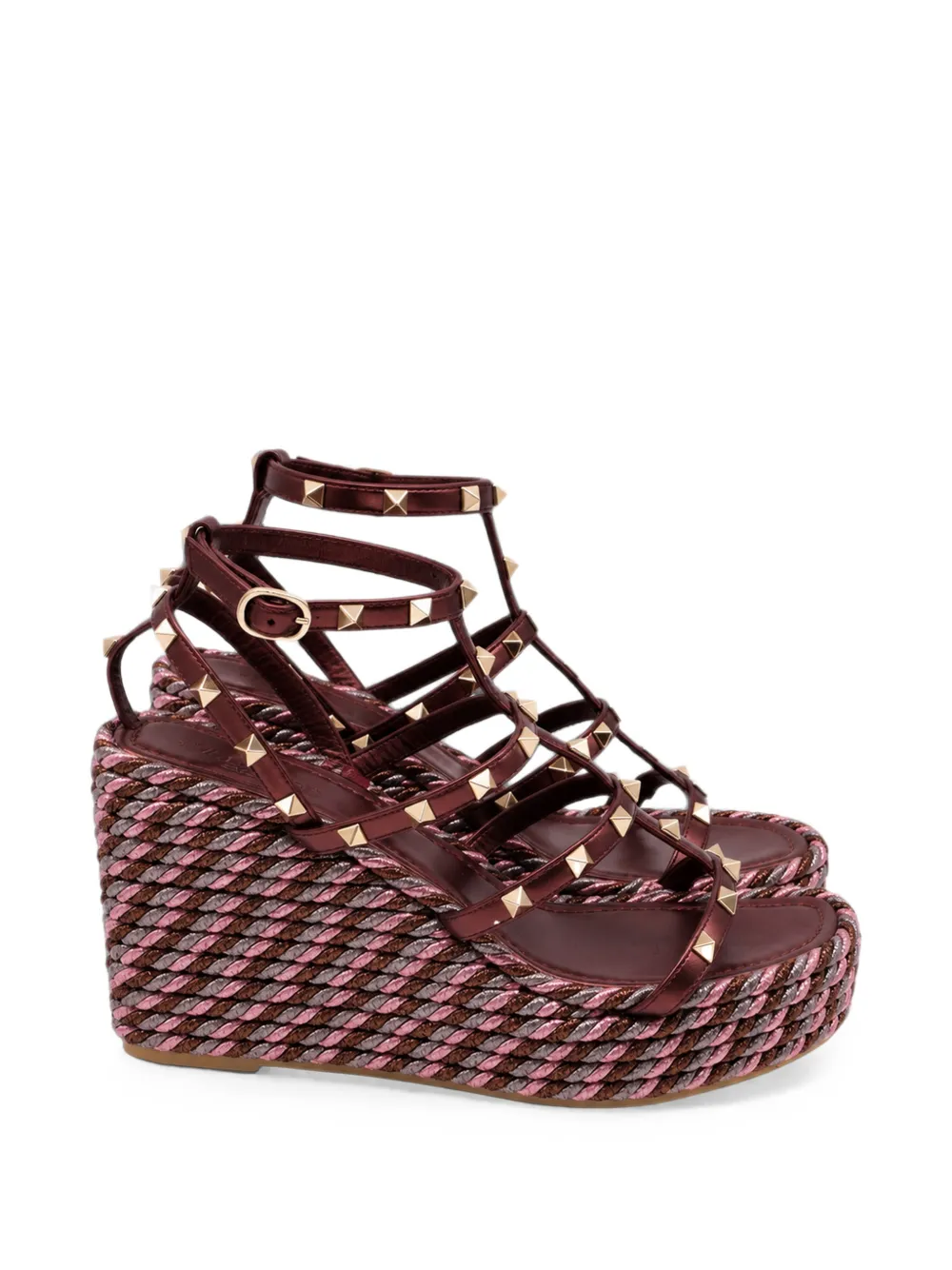 Valentino Garavani Pre-Owned Rockstud wedge sandals - Rosso