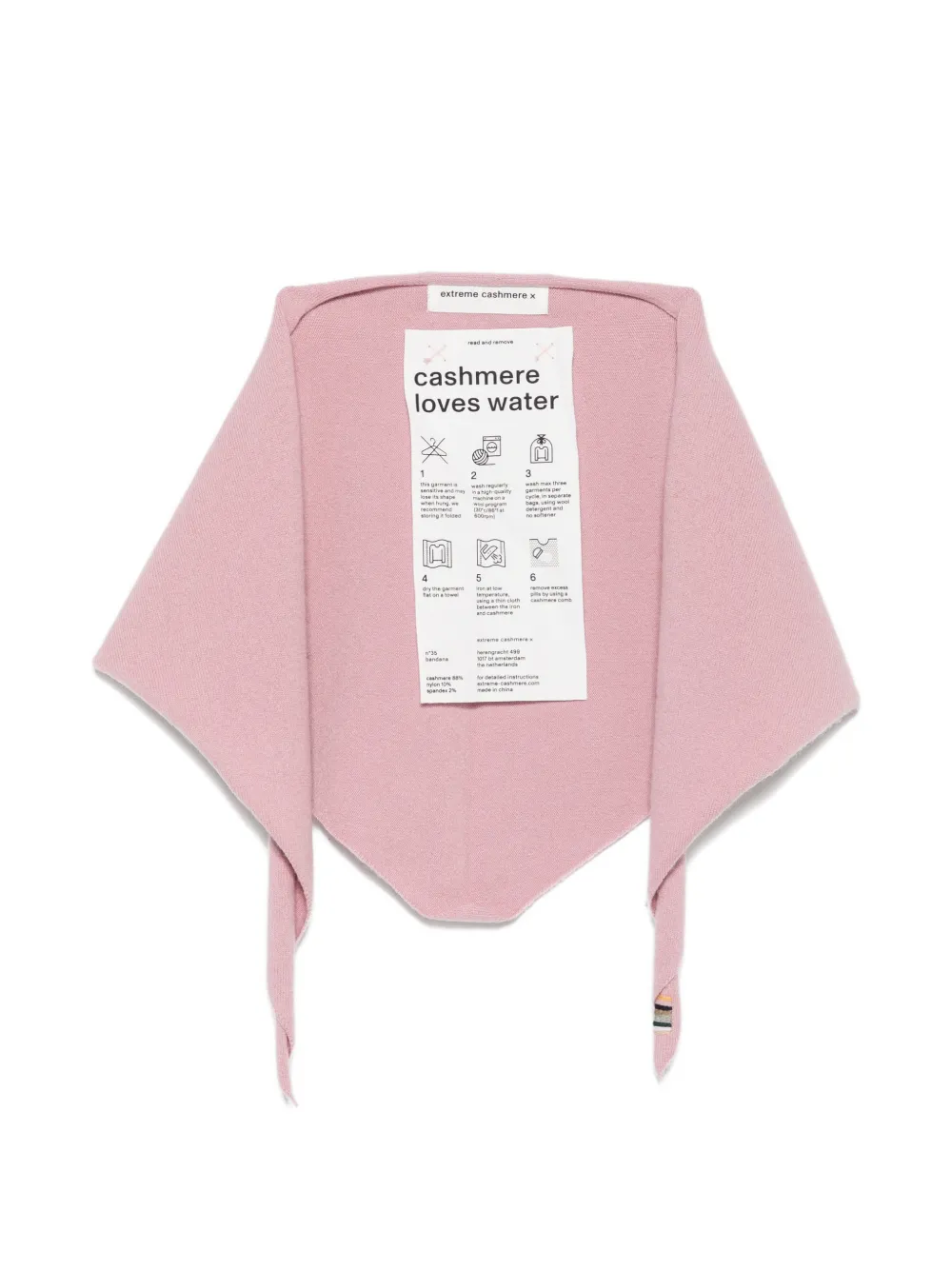Extreme Cashmere No. 35 Bandana Scarf In Pink