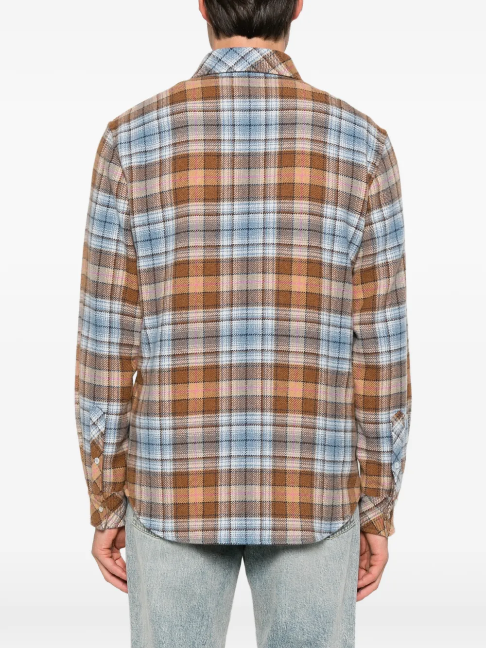 GOD'S TRUE LINEN Nomad tartan shirt Bruin
