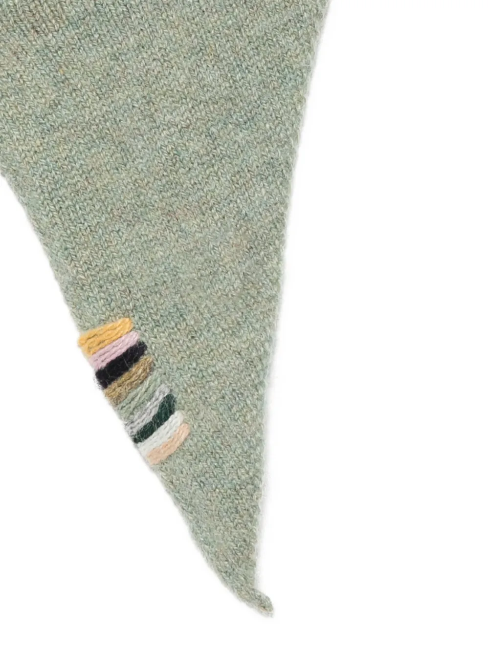 extreme cashmere knitted bandana scarf Groen
