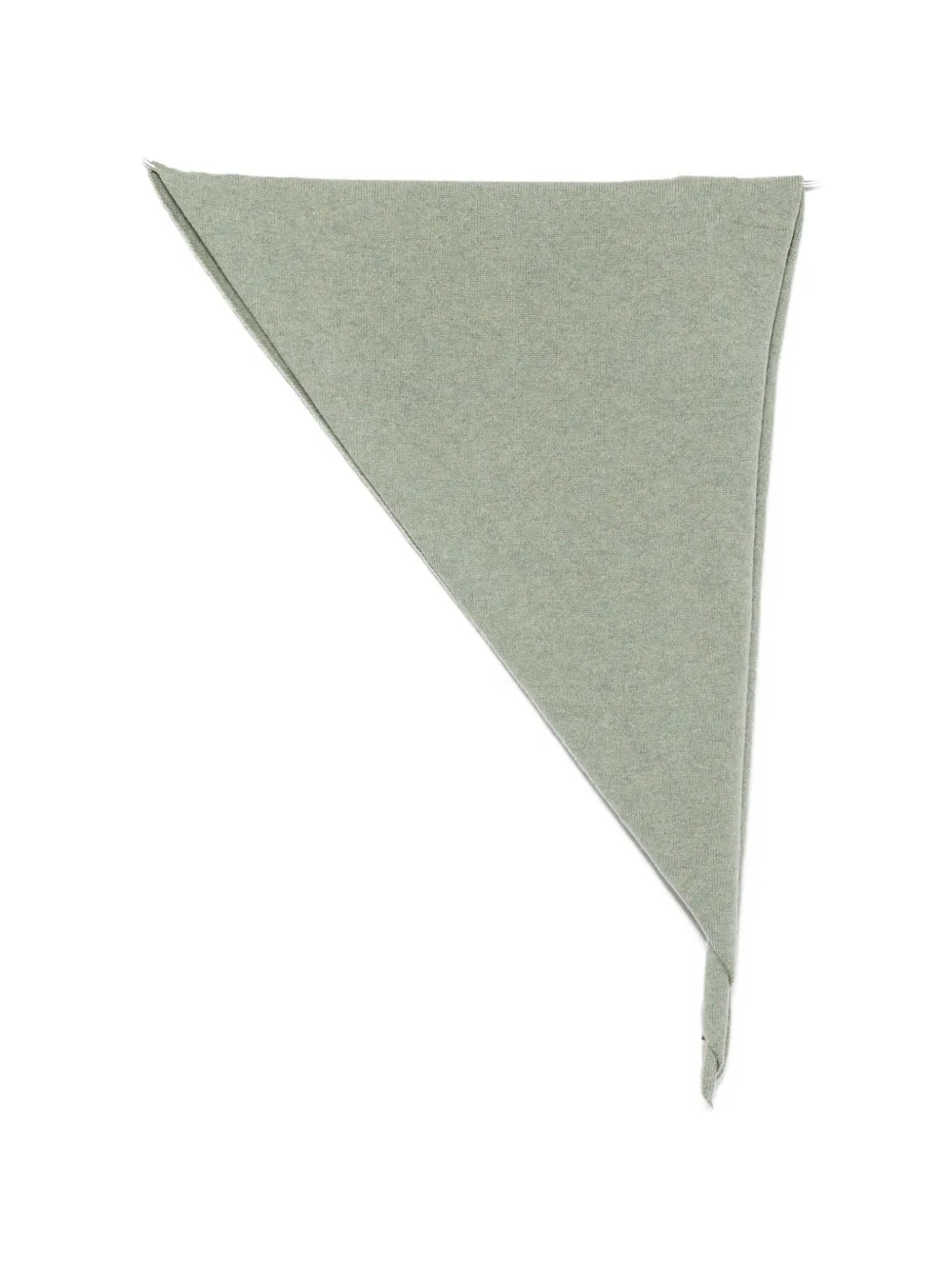 Extreme cashmere knitted bandana scarf Groen
