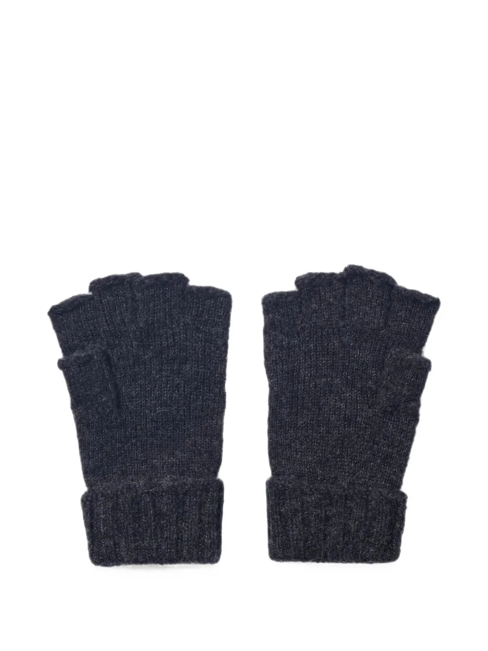 Comme des Garçons Homme ribbed-knit fingerless gloves Grijs