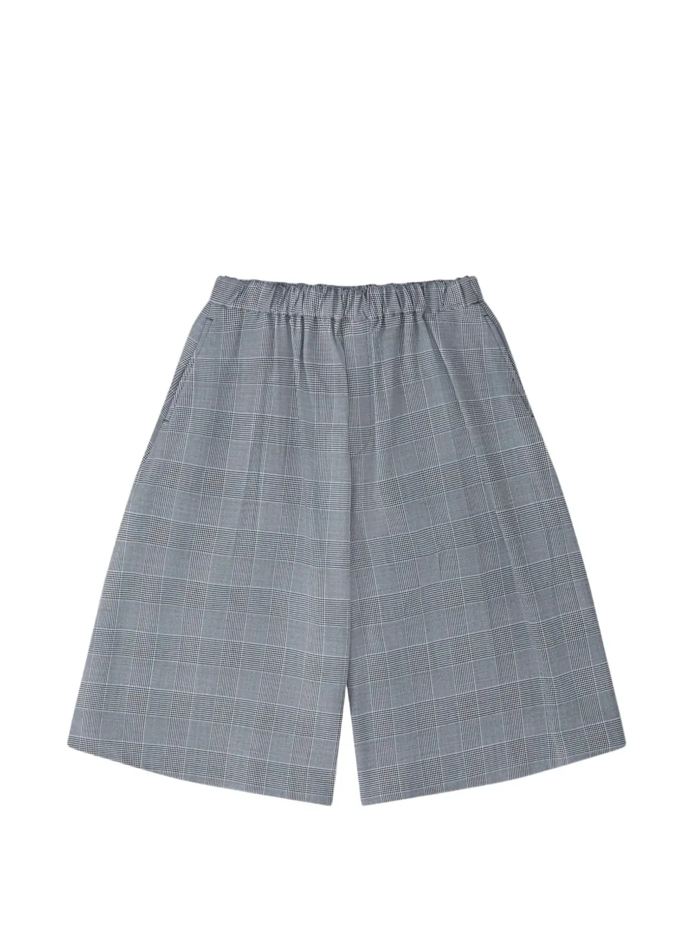 Black Comme Des Garçons glen check shorts - Grigio