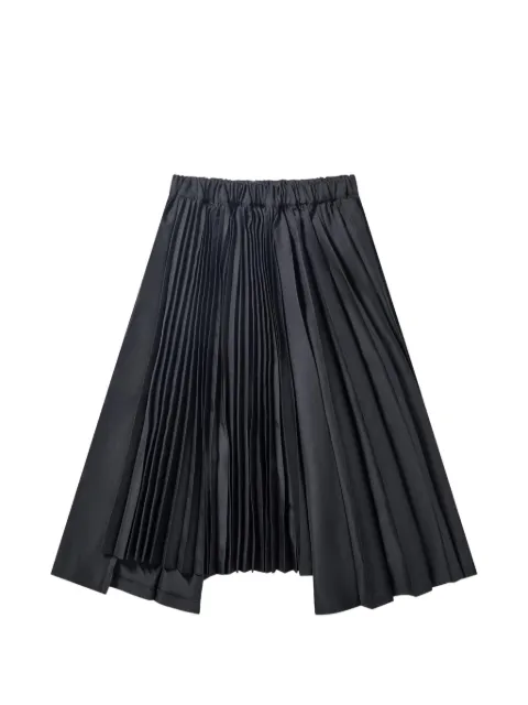 Black Comme Des Garçons asymmetric pleated skirt
