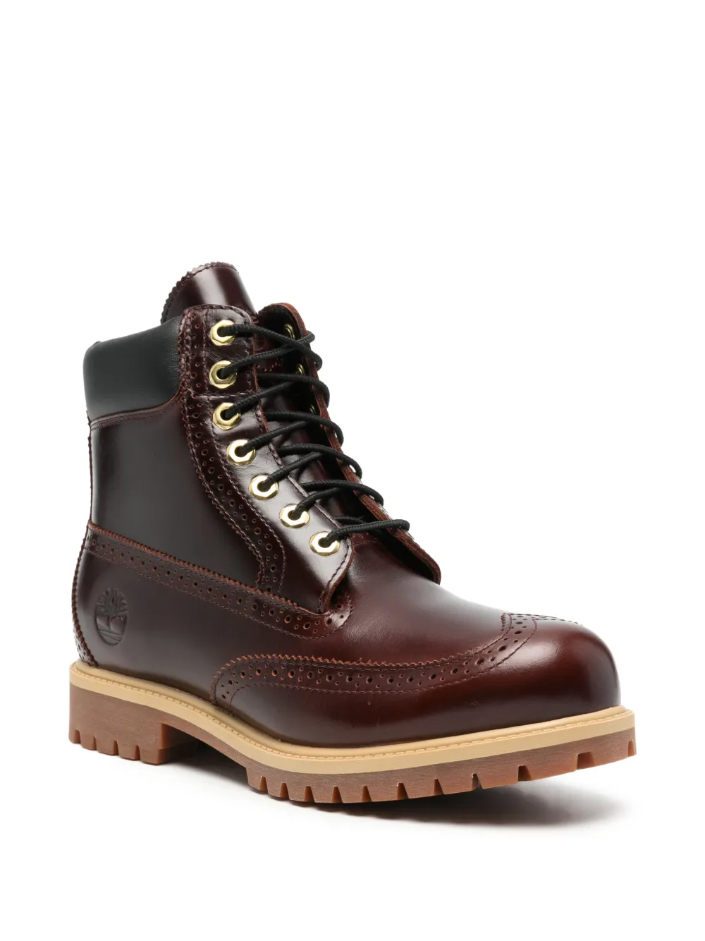 Timberland Leren brogue enkellaarzen Rood