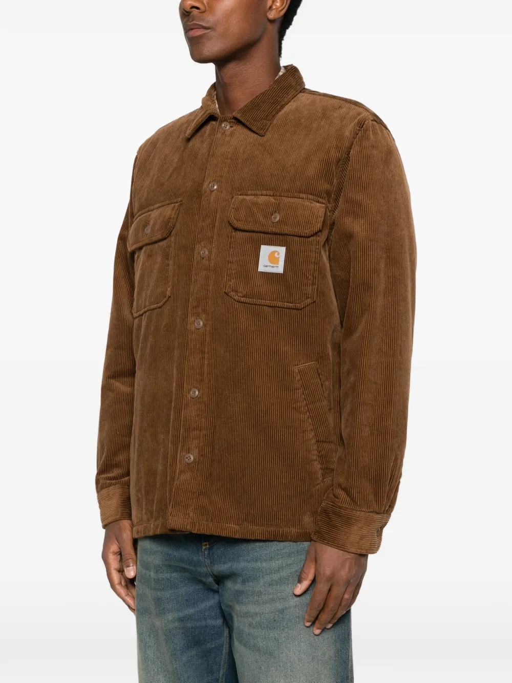 Carhartt WIP Whitsome ribfluwelen gewatteerd jack Bruin