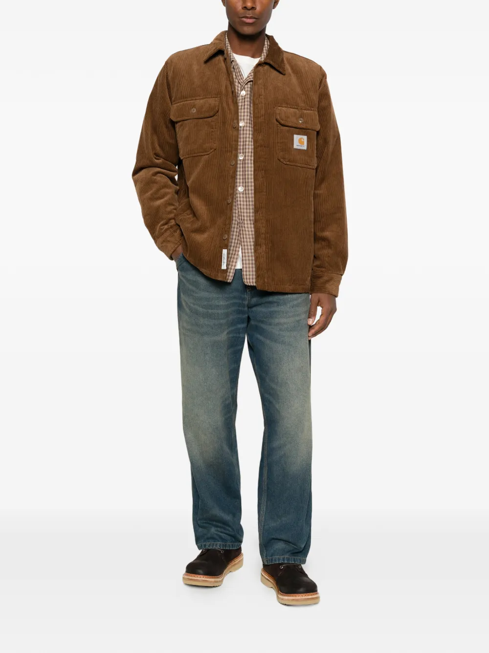 Carhartt WIP Whitsome ribfluwelen gewatteerd jack Bruin