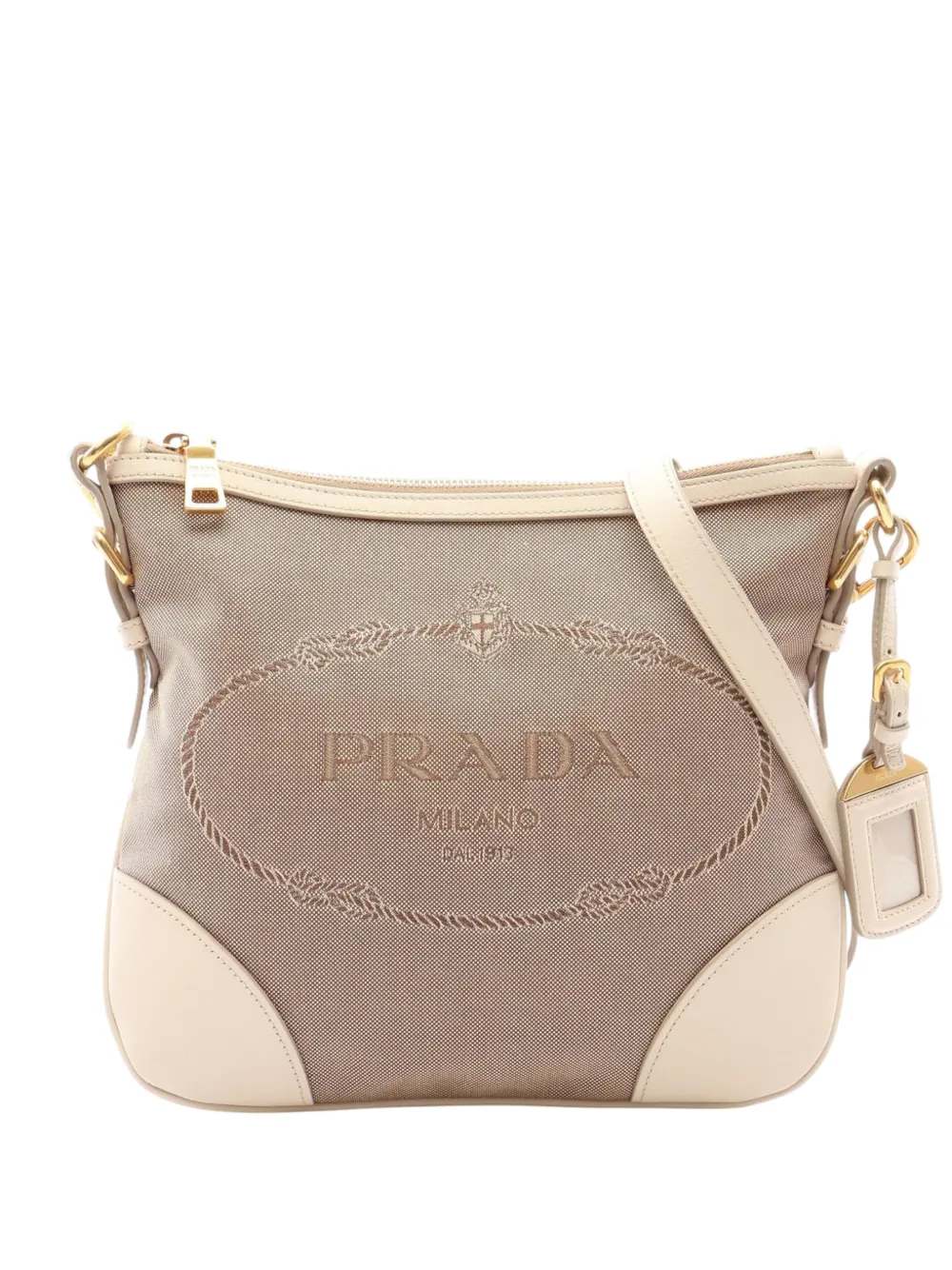 Prada Pre-Owned 2013-2026 Canvas Canapa Logo crossbody bag - Marrone