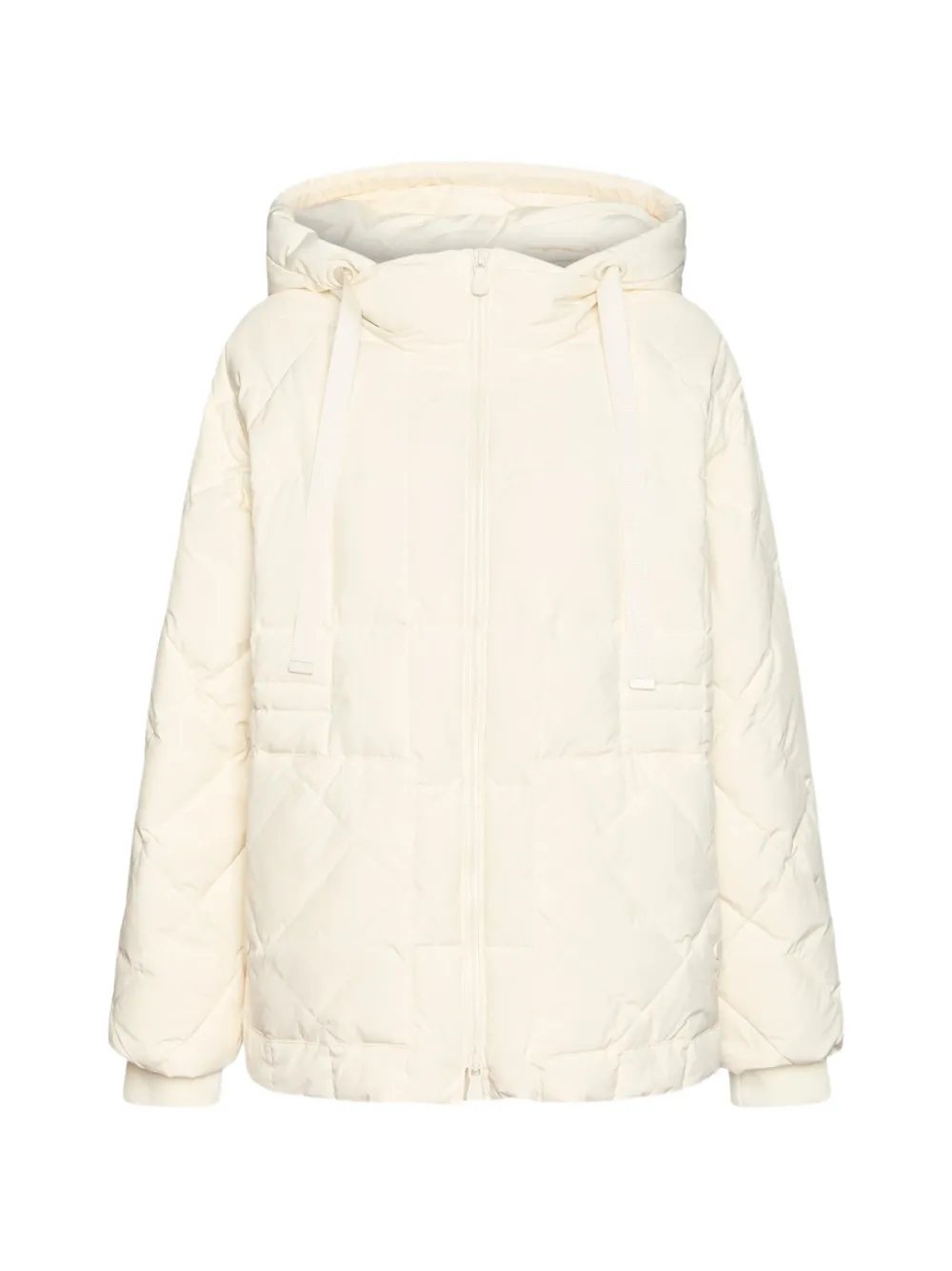 ELENA MIRÒ quilted hooded jacket Beige