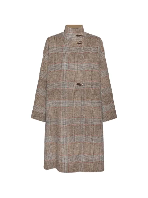 ELENA MIRÒ check toggle-fastening jacket