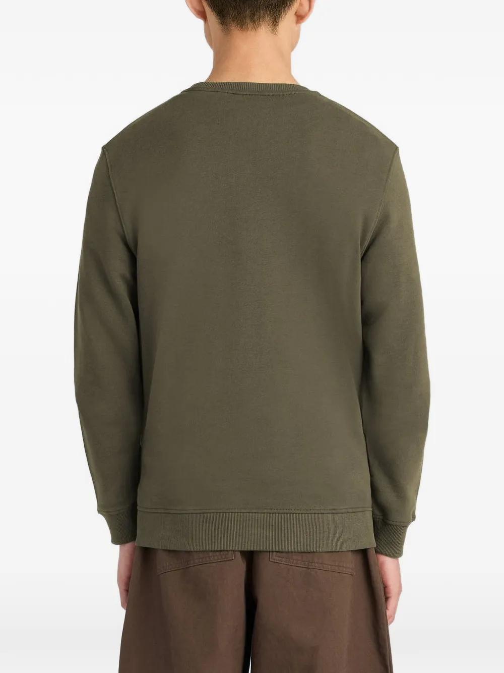 Lyle & Scott logo-patch crew-neck sweatshirt Groen