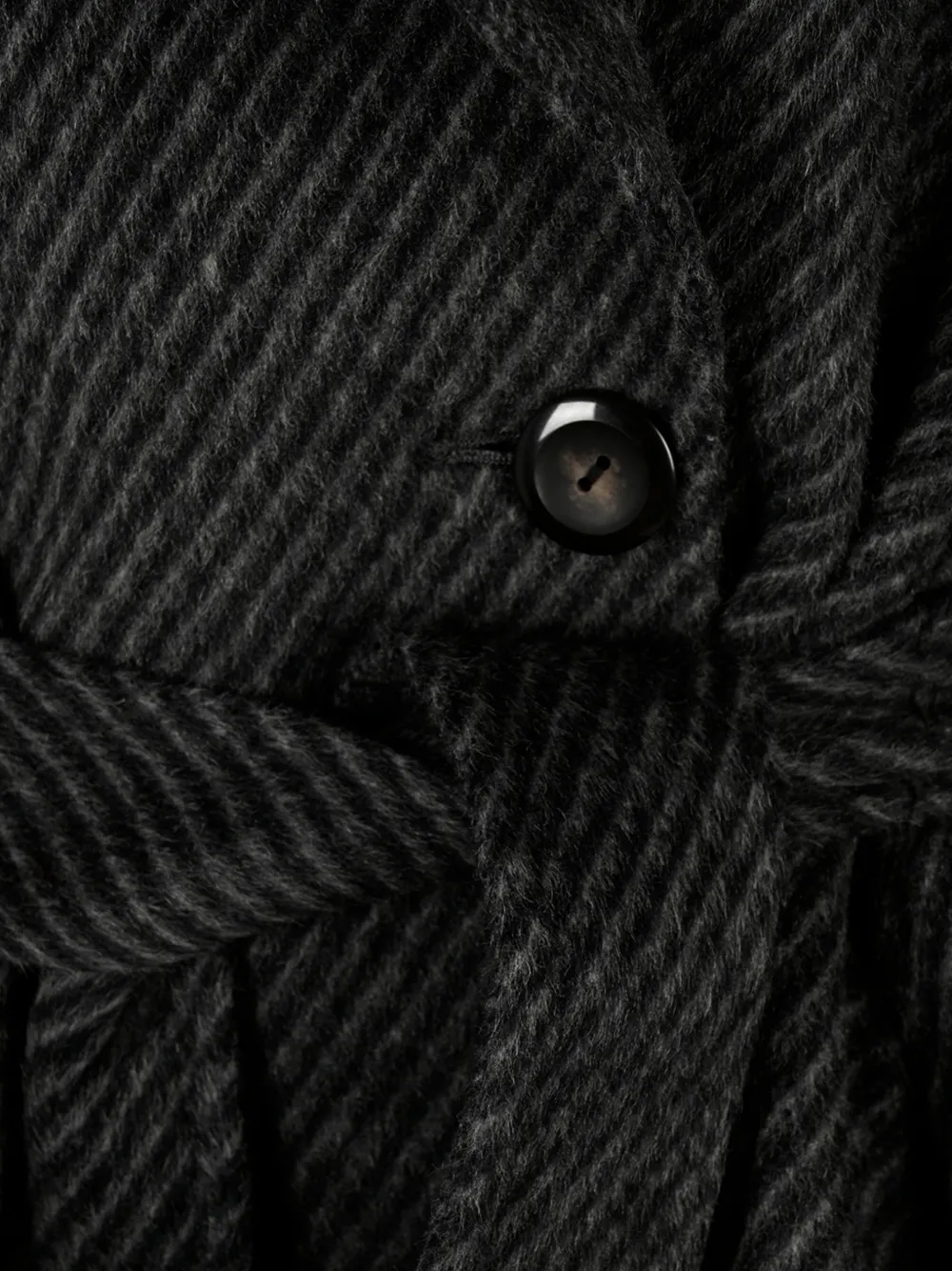 Emporio Armani Jas met diagonale streep en ceintuur Grijs