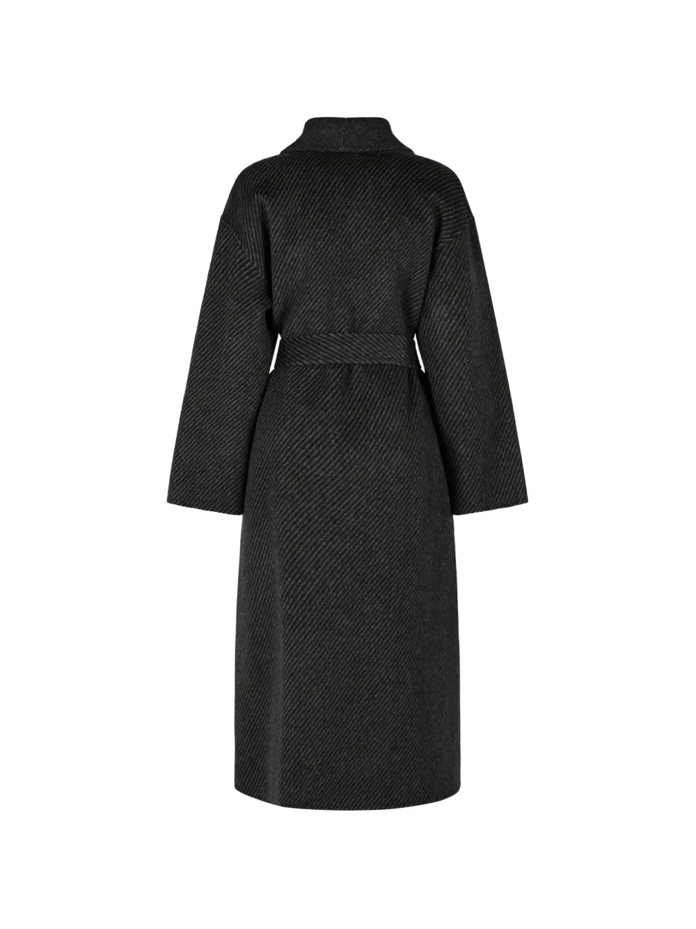 Emporio Armani Jas met diagonale streep en ceintuur Grijs