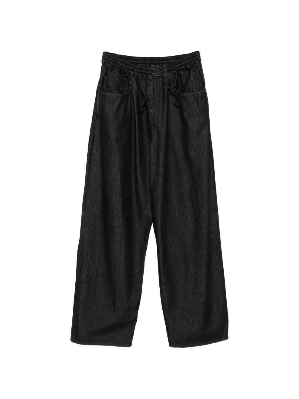 Y-3 drawstring-waist wide-leg jeans - Nero