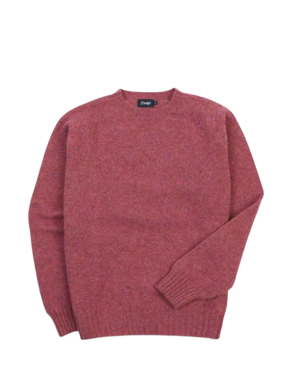 Drake's brushed Shetland sweater - Rose Drake's brushed Shetland sweater - Rose