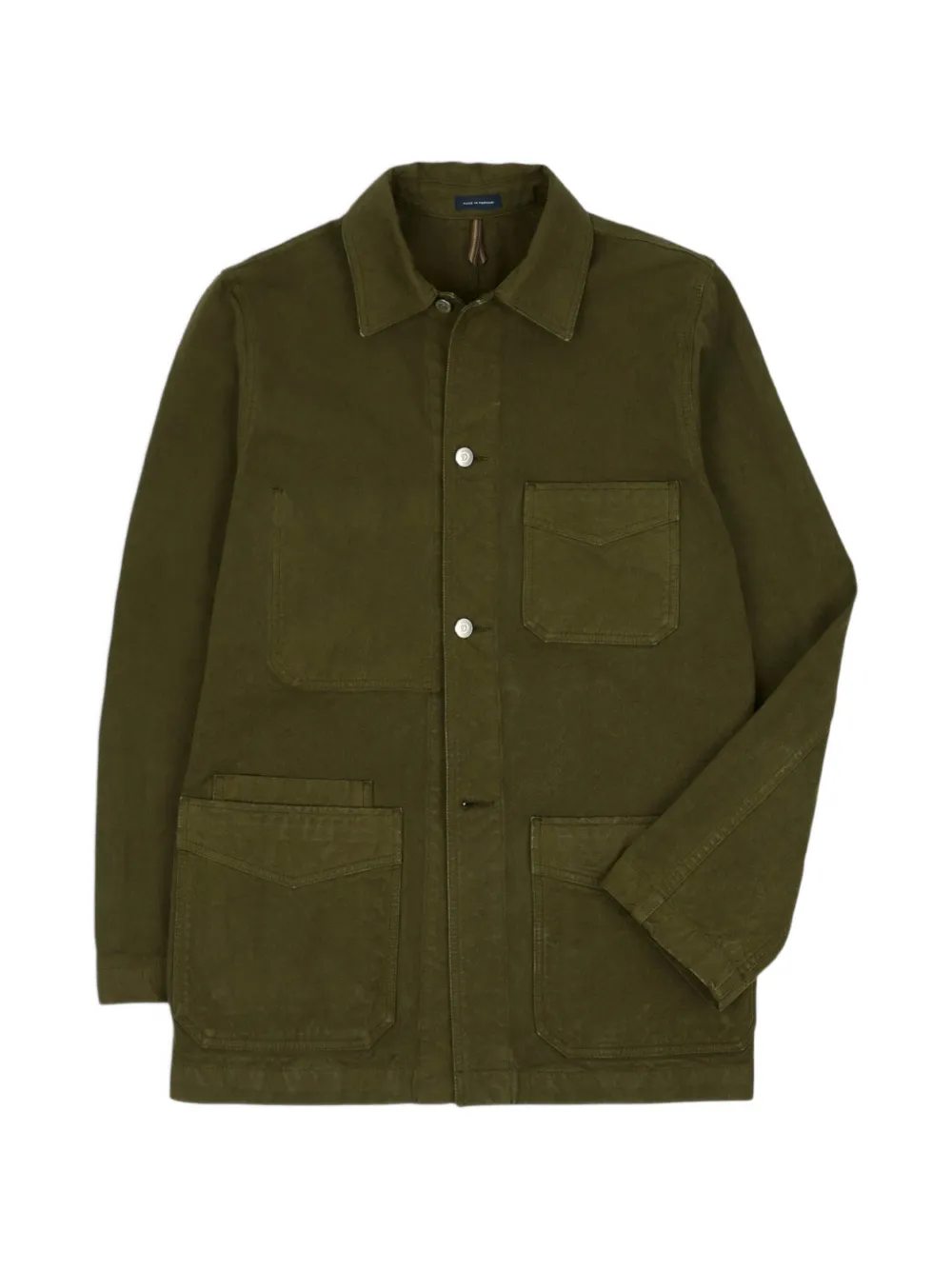 Drake's cotton canvas shirt jacket
