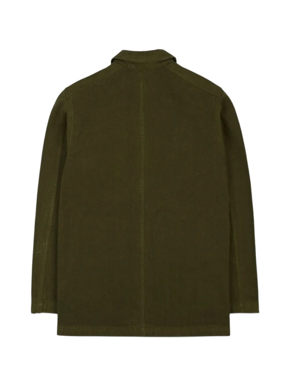 Drake's Canvas katoenen shirtjack met studs Groen