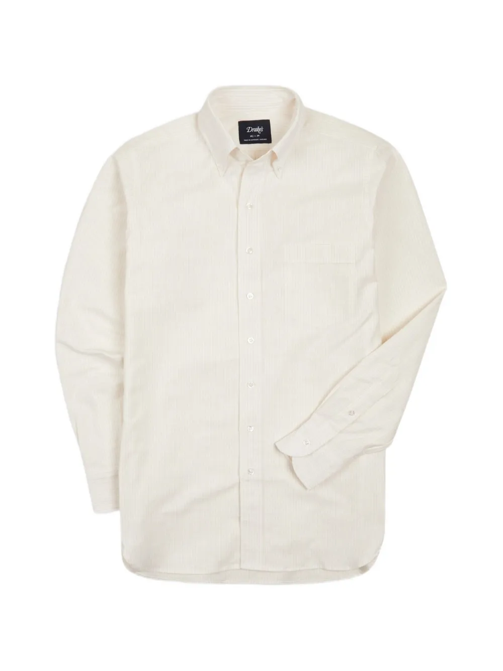 Drake's ticking-stripe cotton shirt