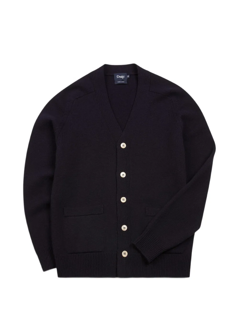 Drake's button-up lambswool cardigan