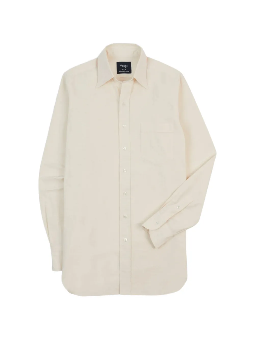 Drake's long point-collar shirt