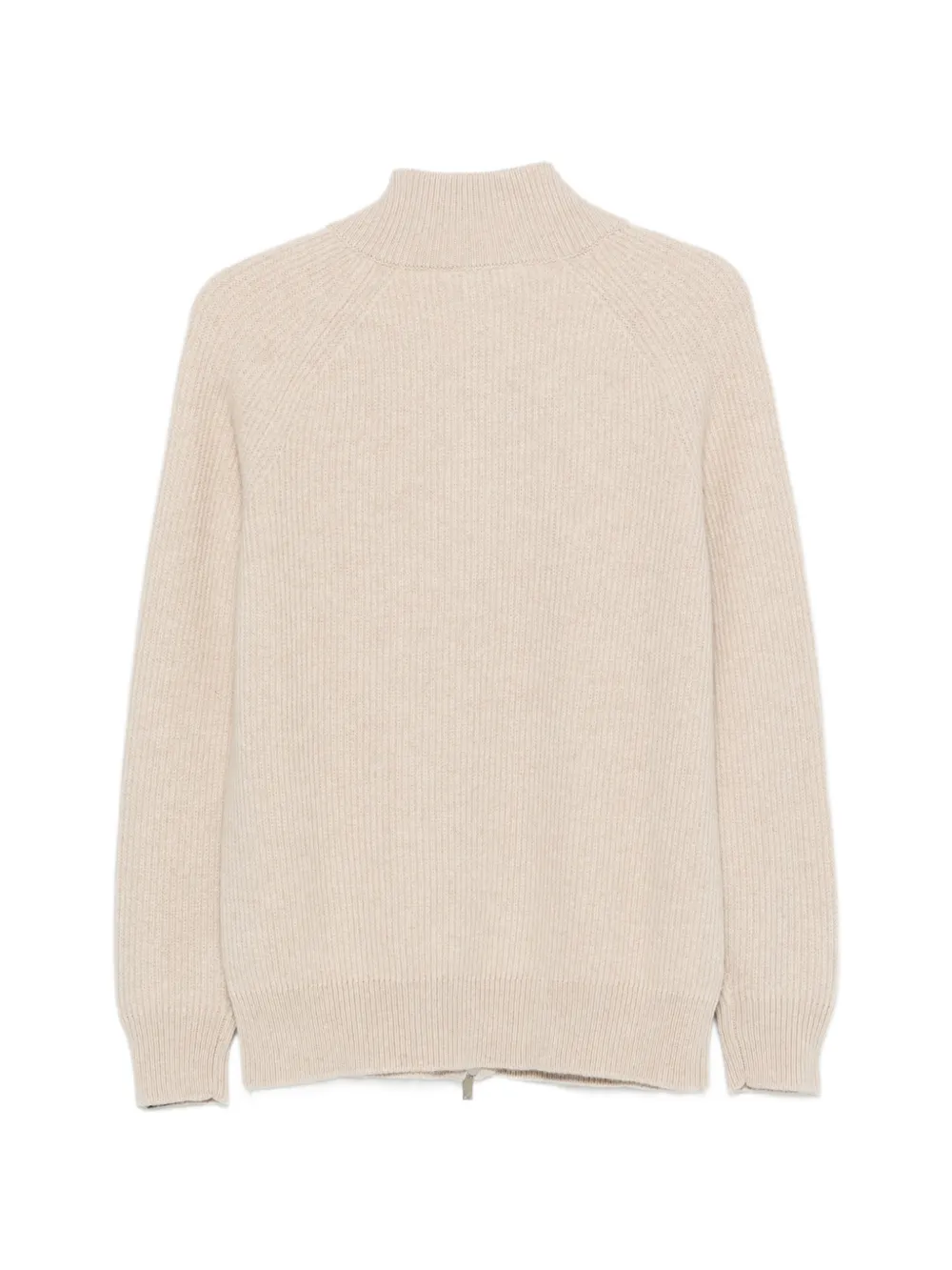 Lardini Ribgebreid vest Beige