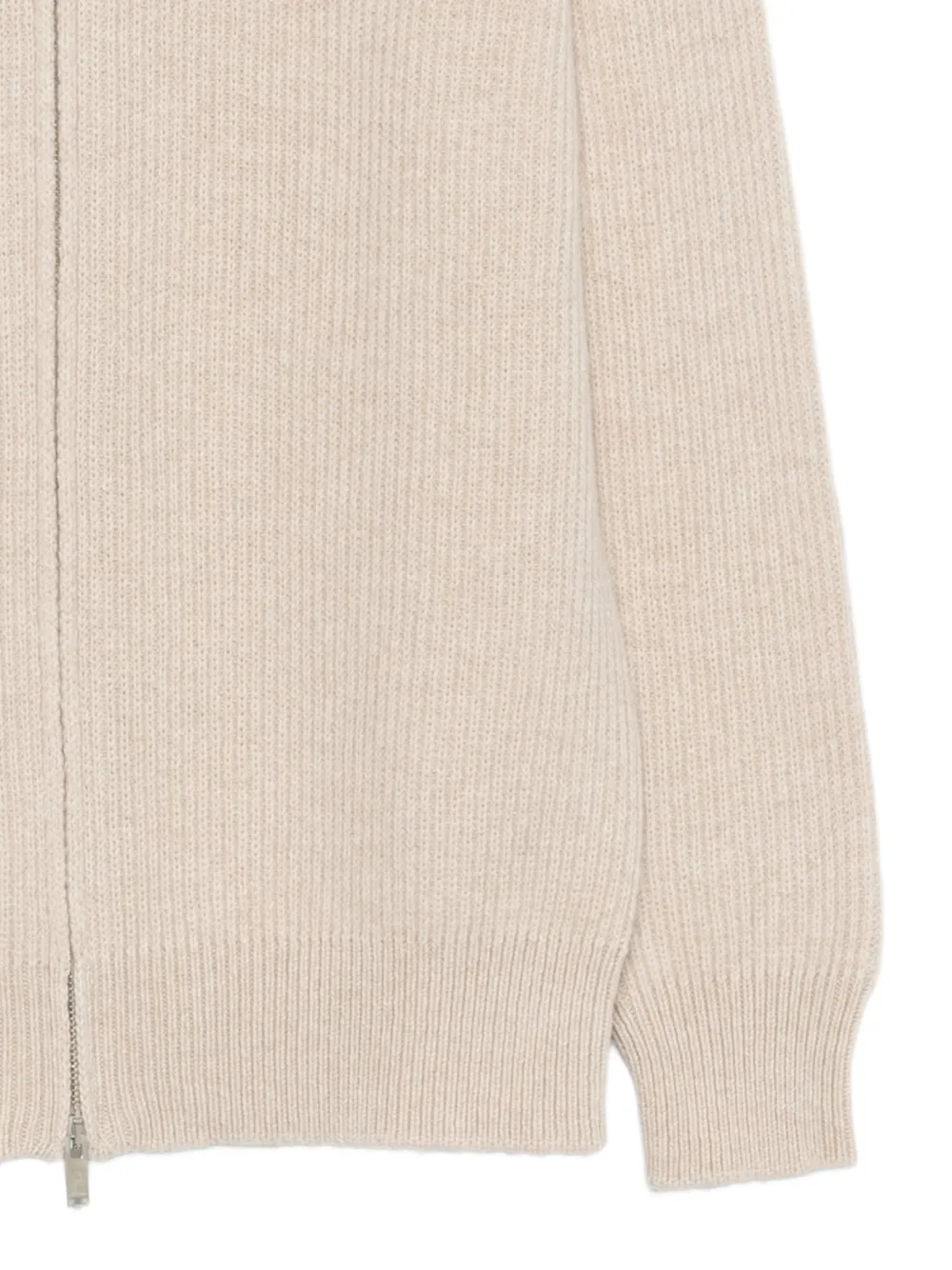 Lardini Ribgebreid vest Beige