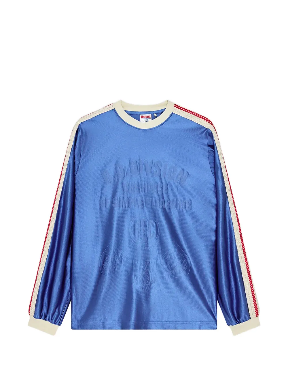 Deus Ex Machina embossed long-sleeve T-shirt - Blu