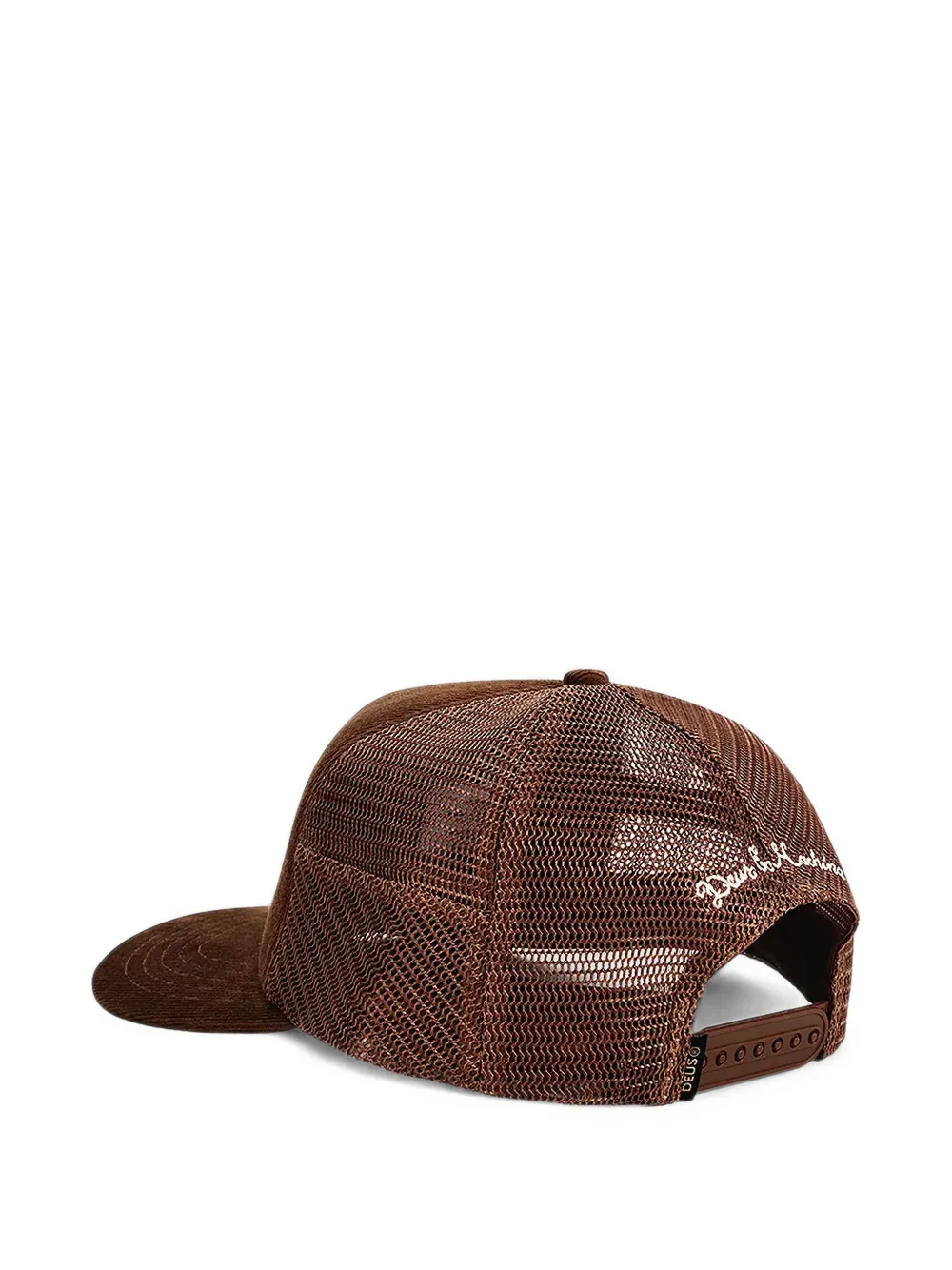 Deus Ex Machina Marsden ribfluwelen pet met mesh vlak Bruin