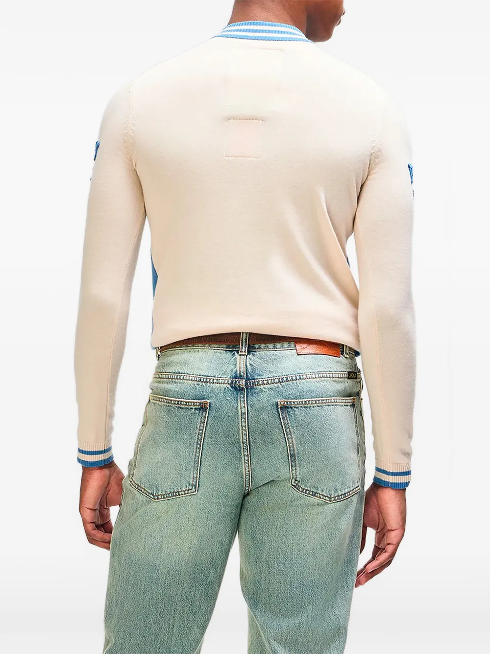 Deus Ex Machina logo-embroidered half-zip sweater Wit