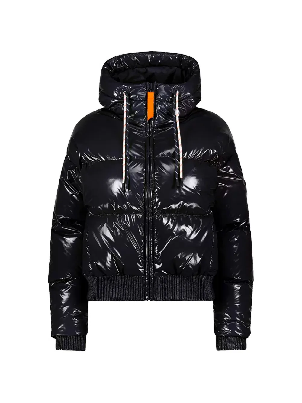 GERTRUDE Nine glossy hooded puffer jacket - Noir GERTRUDE Nine glossy hooded puffer jacket - Noir