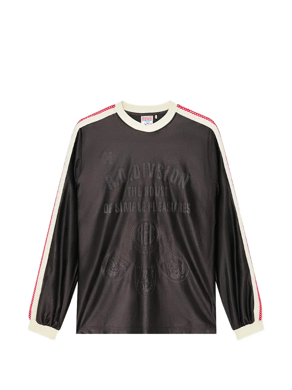 Deus Ex Machina logo-print long-sleeve T-shirt - Grau