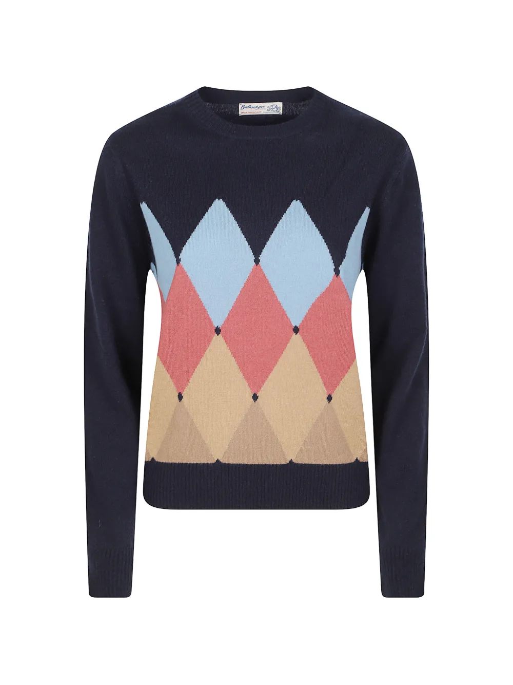 Ballantyne argyle-intarsia cashmere sweater