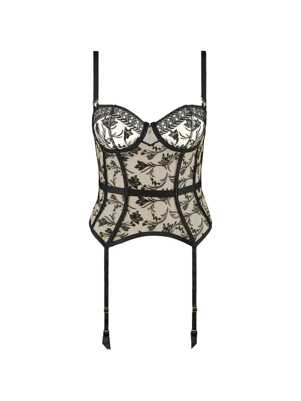 Aubade corset Magnetic Spell à armatures - Noir
