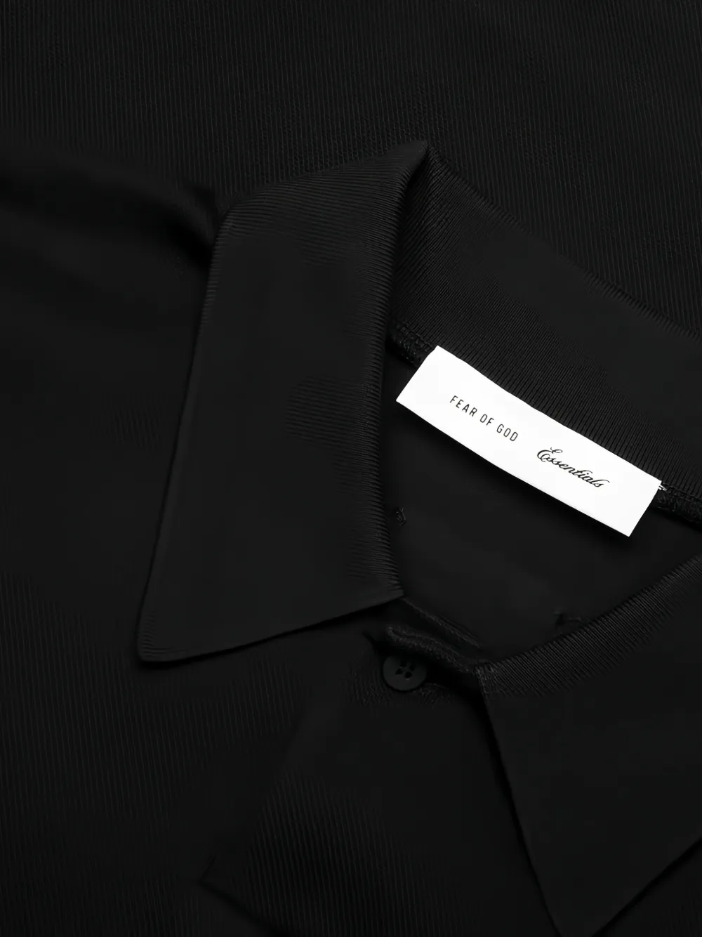 FEAR OF GOD ESSENTIALS Signature 90s cropped polo shirt Zwart