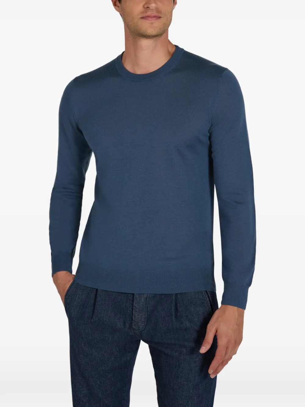 slowear Zanone crew-neck sweater Blauw
