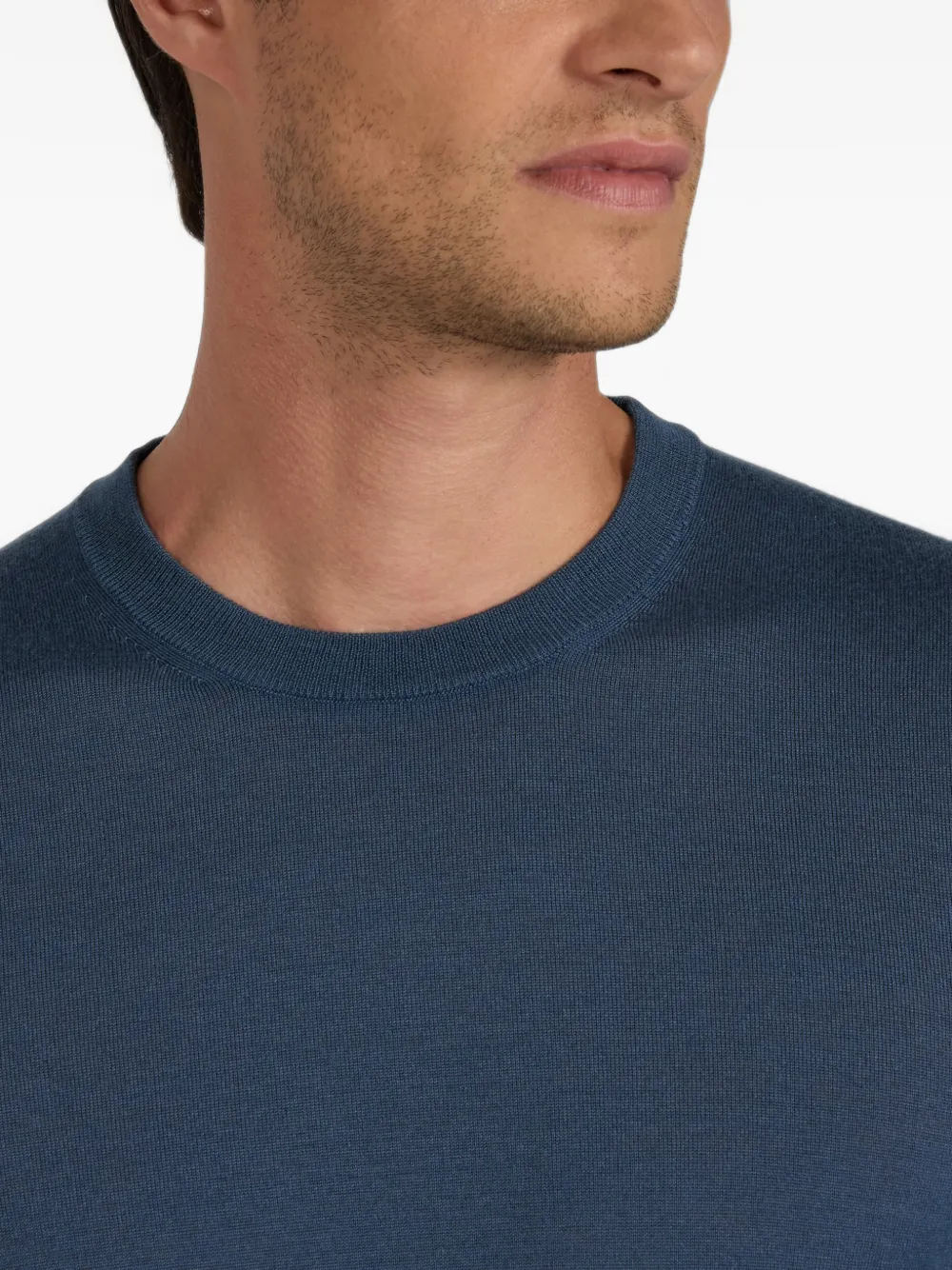 slowear Zanone crew-neck sweater Blauw