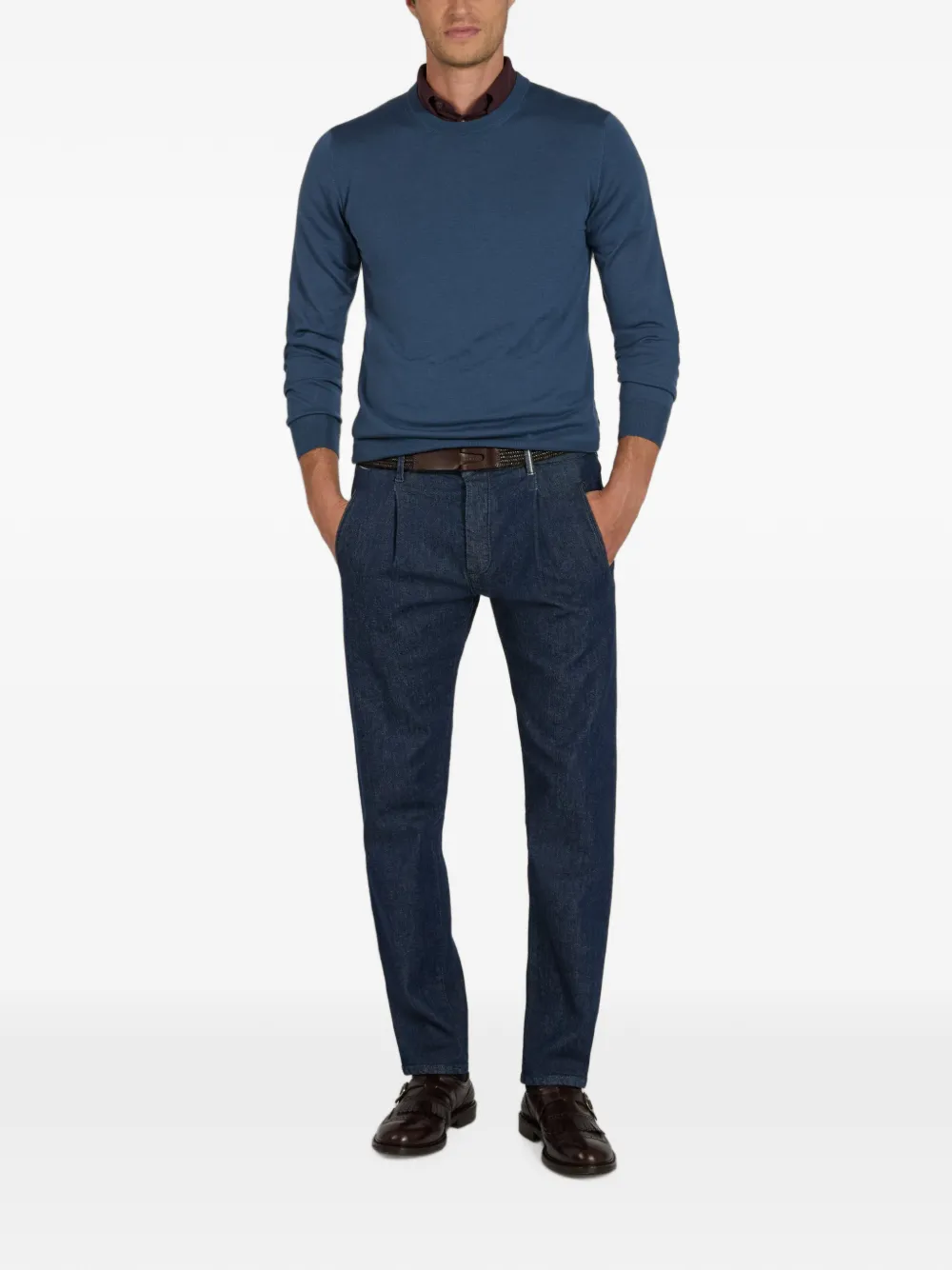 slowear Zanone crew-neck sweater Blauw