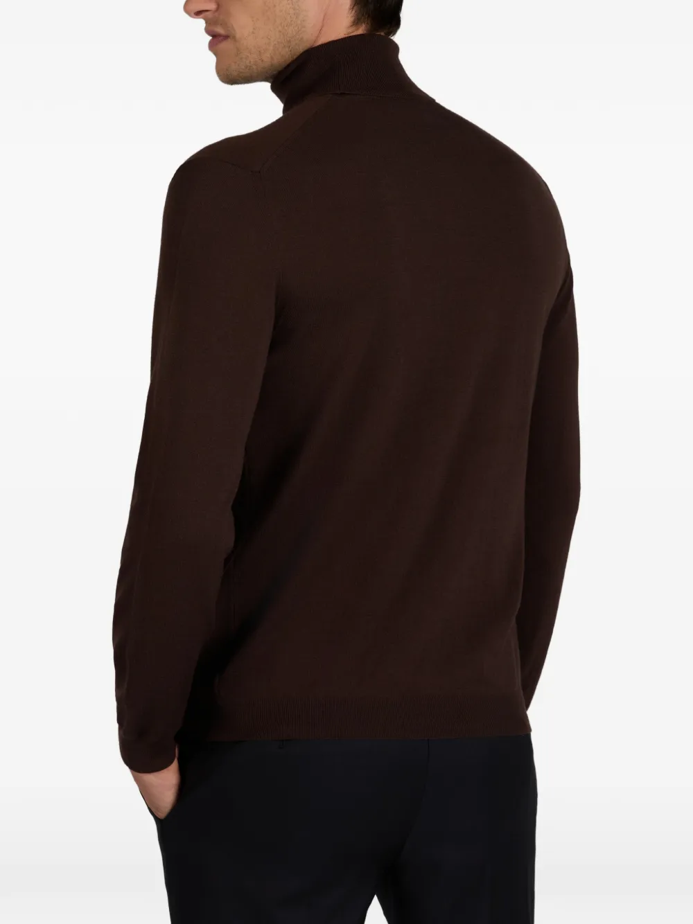Zanone Flexwool roll-neck sweater Bruin