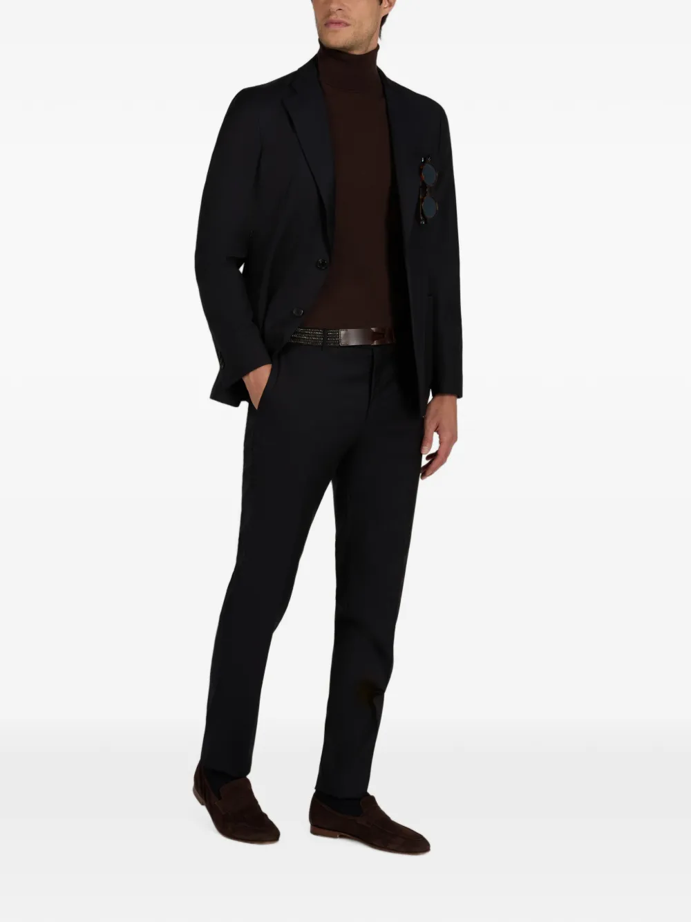 Zanone Flexwool roll-neck sweater Bruin